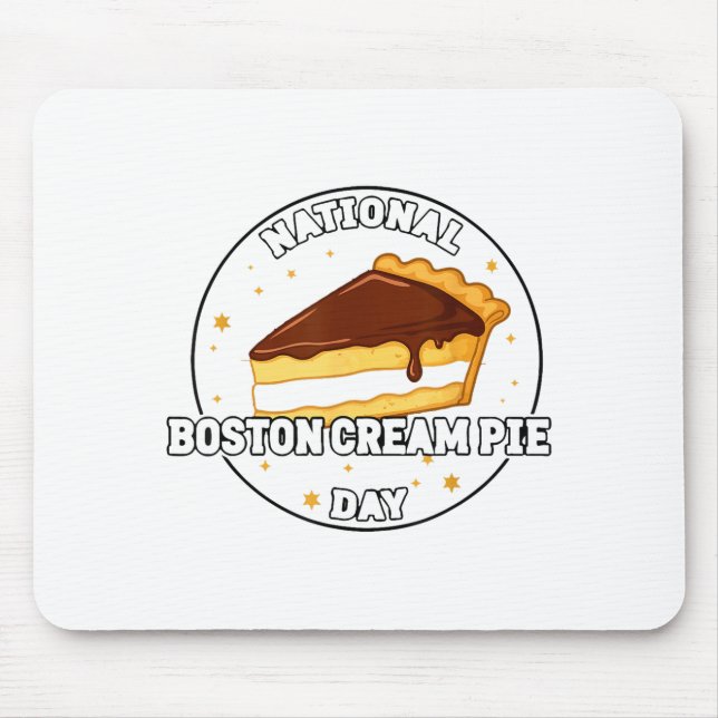 I Celebrate National Boston Cream E Day Food Cake  Mouse Mat (Front)