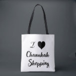 I 🖤 Chanukah. Shopping Tote Bag<br><div class="desc">Bring some fun and whimsy to your holiday errands with our festive I 🖤 Chanukah shopping tote! Featuring a bold typography design with contrasting black and white colouring. this eco-friendly tote is perfect for carrying gifts, groceries, and more while spreading Chanukah joy” Durable, spacious, and stylish, it’s the ultimate holiday...</div>