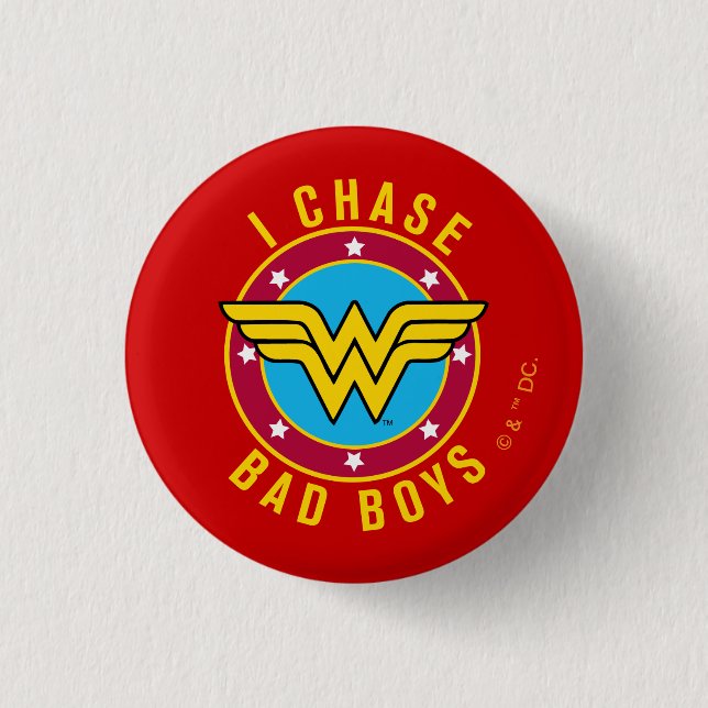 I Chase Bad Boys 3 Cm Round Badge (Front)