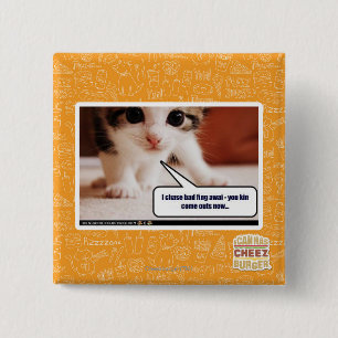 I chase bad fing awai 15 cm square badge