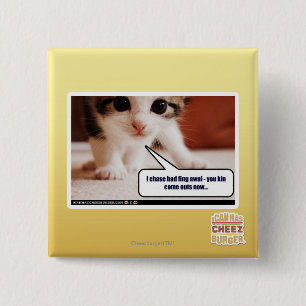 I chase bad fing awai 15 cm square badge