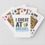 I Cheat at Dreidel Funny Jewish Game Holiday Gift Playing Cards<br><div class="desc">chanukah, menorah, hanukkah, dreidel, jewish, Chrismukkah, holiday, latkes, christmas, </div>