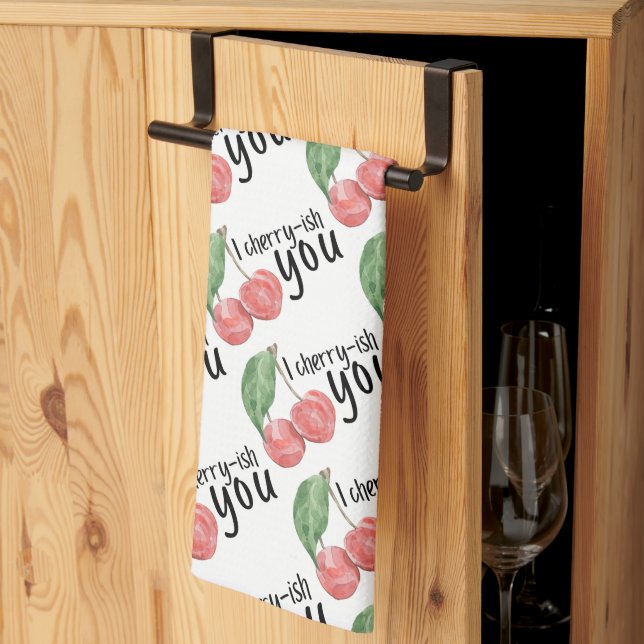 I Cherry-ish You Kitchen Towel (Thirds Fold)