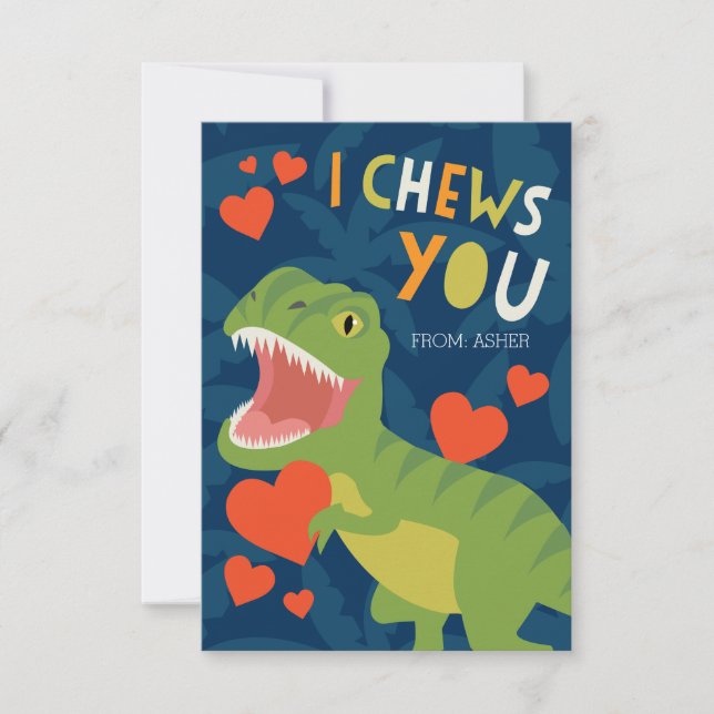 I Chews You! Classroom Valentine Invitation (Front)