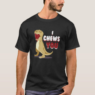 I Chews You Cupid Rex Dinosaur Dino Heart Valentin T-Shirt