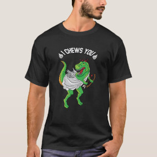I Chews You Cupid Rex Dinosaur Dino Heart Valentin T-Shirt