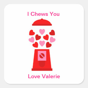 I Chews You Sticker Valentine Party Favor