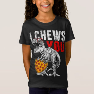 I Chews You T Rex Dinosaur Valentine's Day Pizza H T-Shirt