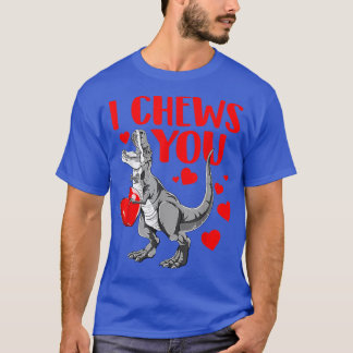 I Chews You Trex Dino Cute Baby Boy Valentines Day T-Shirt