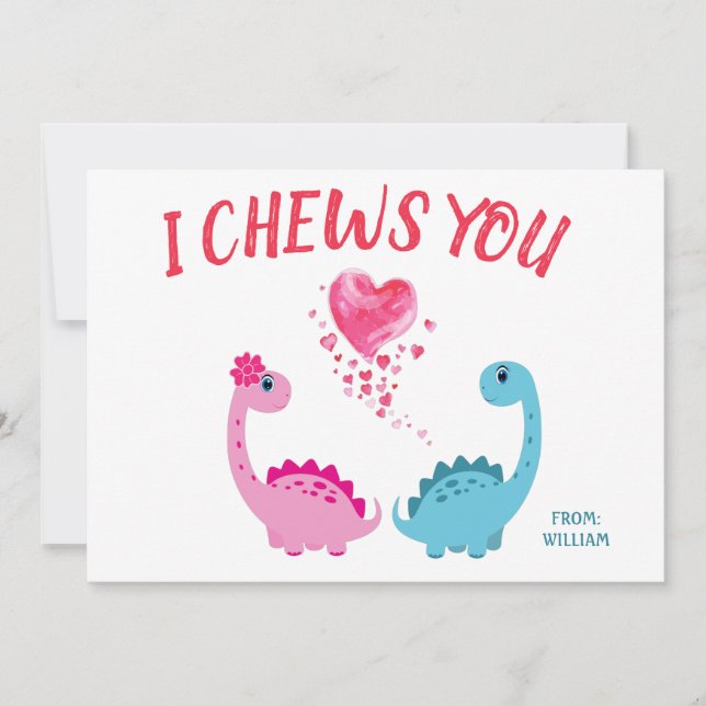I Chews You! Valentine Holiday Card (Front)