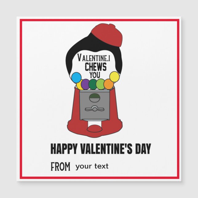  I Chews You Valentine's Day,Boy Girl Valentine   (Front)