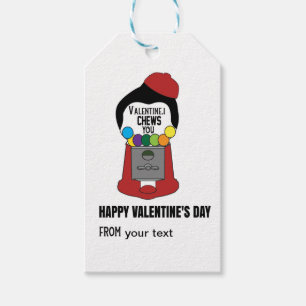 I Chews You Valentine's Day,Boy Girl Valentine   Gift Tags