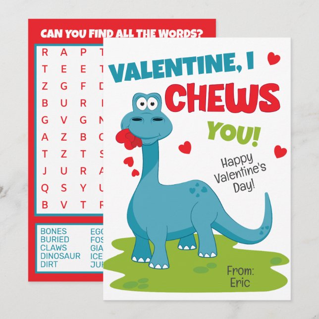I Chews You Valentine's Day Invitation (Front/Back)