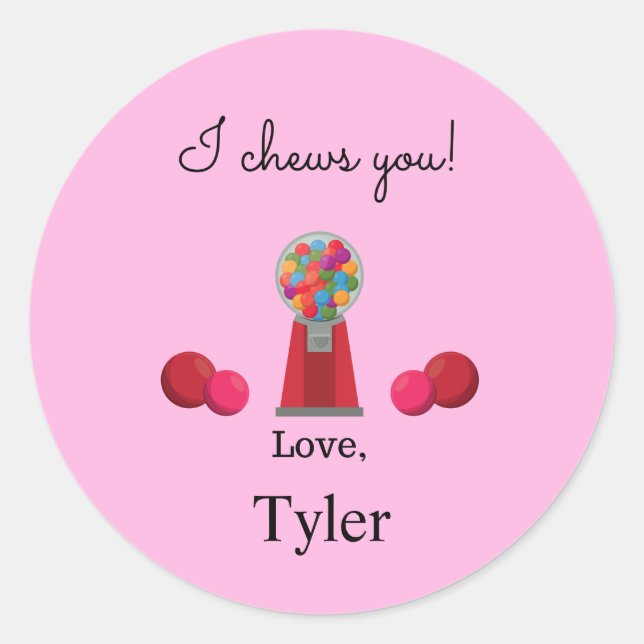 I Chews You Valentine's Day Sticker (Front)