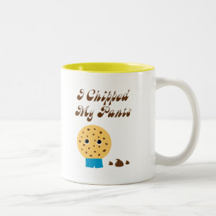 I Chipped My Pants Chocolate Chip Cookie Two-Tone Coffee Mug
