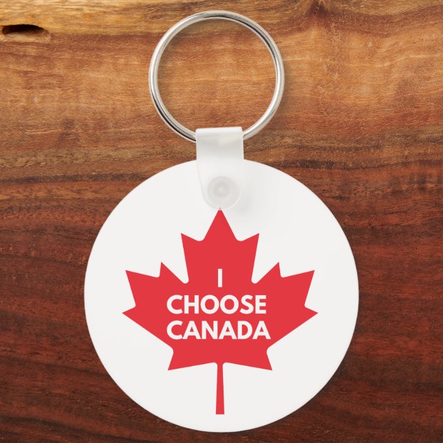 I Choose Canada Keychain (Back)
