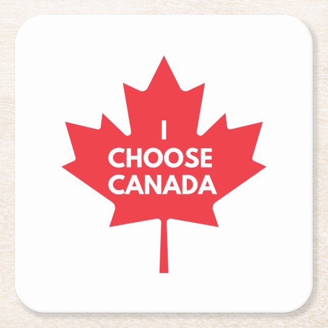 I Choose Canada Paper Coaster (Front)
