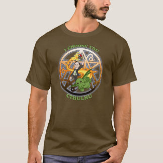 I Choose Cthulhu: Orange T-Shirt