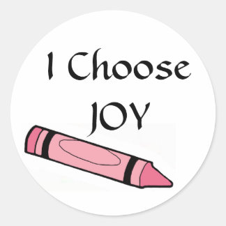 I Choose JOY Classic Round Sticker