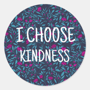 I choose kindness  classic round sticker