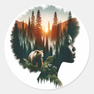 I Choose the Bear Classic Round Sticker