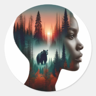 I Choose the Bear Classic Round Sticker