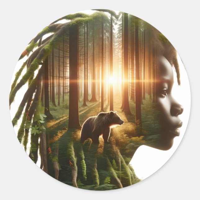 I Choose the Bear Classic Round Sticker (Front)