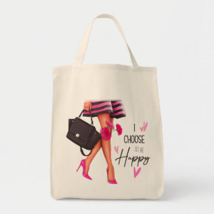 I Choose To Be Happy (Light Skin) Tote Bag