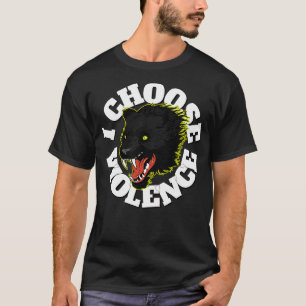 I Choose Violence Demonic Cat Funny T-Shirt