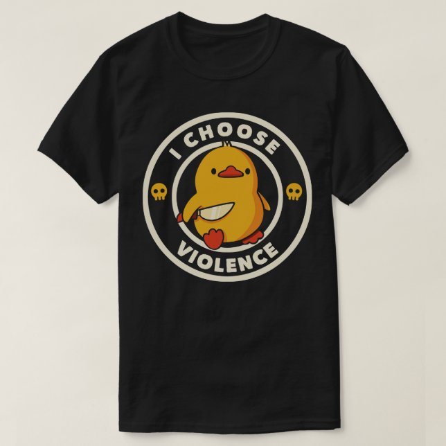 I Choose Violence Funny Duck by Tobe Fonseca Kids  T-Shirt (Design Front)