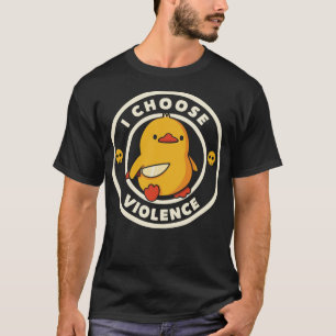 I Choose Violence Funny Duck by Tobe Fonseca Kids T-Shirt