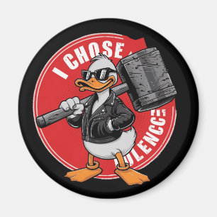 I choose violence funny duck magnet
