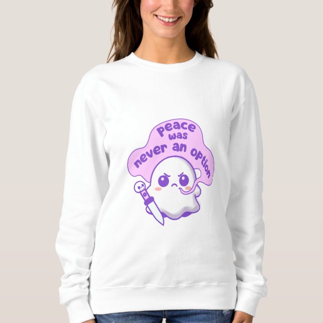 I Choose Violence Ghost Funny Skull Sweatshirt (Front)