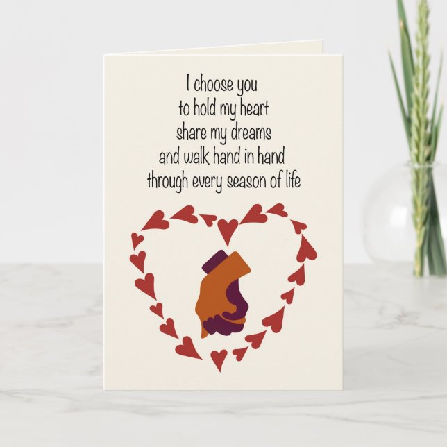 I Choose You Folded Valentine Card (Front)