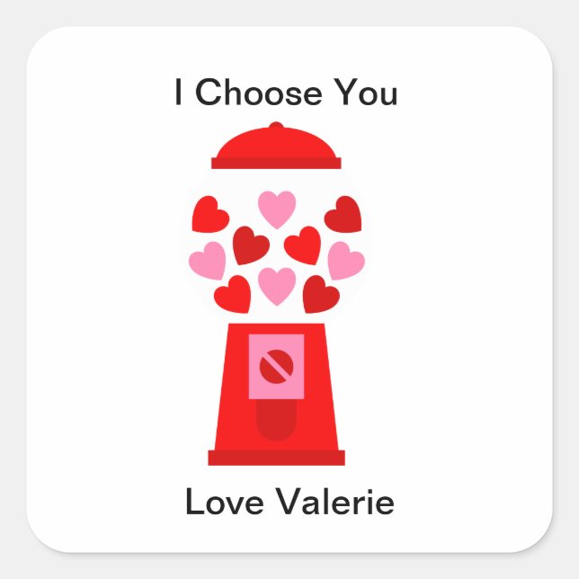 I Choose You Gumball Sticker Valentine's Day (Front)