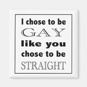 I Chose To Be Gay Like You Chose To Be Straight Magnet