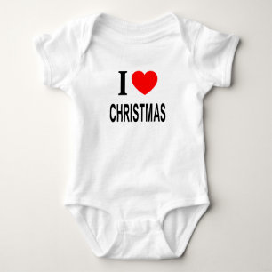 I ❤️ CHRISTMAS I LOVE CHRISTMAS I HEART CHRISTMAS BABY BODYSUIT