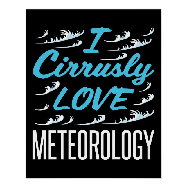 I Cirrusly Love Meteorology Meteorologist Poster (Front)
