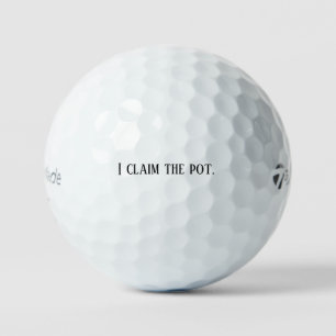 “I Claim the Pot” Skins Game Mindset Gift Golf Balls