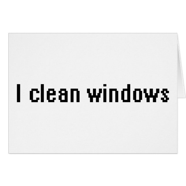 I clean windows (Front Horizontal)