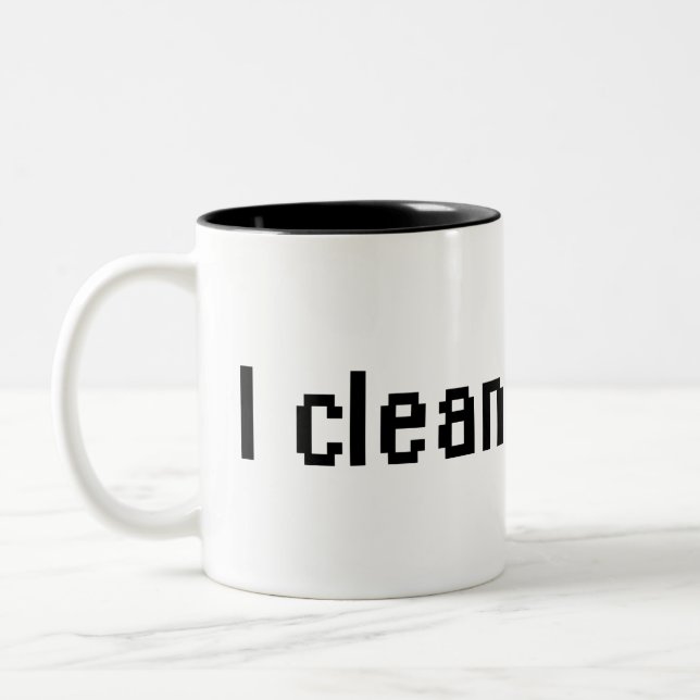 I clean windows Two-Tone coffee mug (Left)