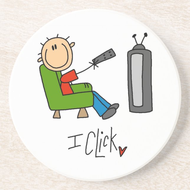 I Click TV Addict Coaster (Front)