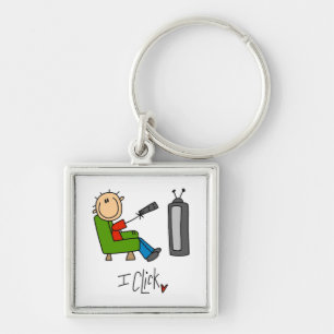 I Click TV Addict Key Ring