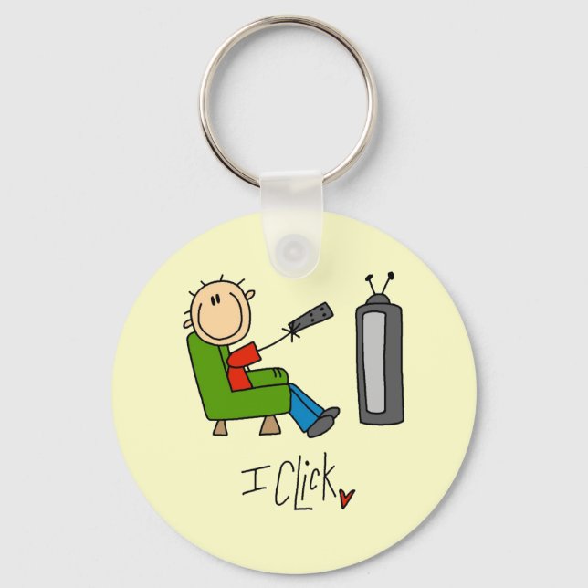 I Click TV Addict Key Ring (Front)