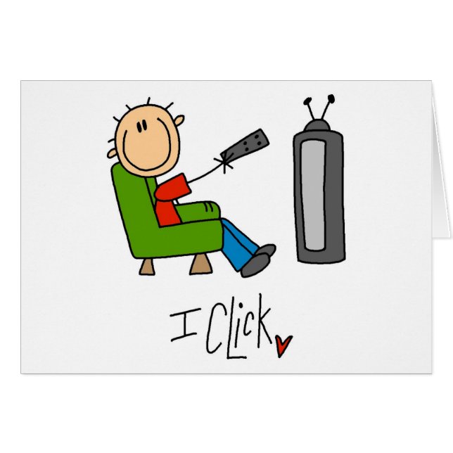 I Click TV Addict T-shirts and Gifts (Front Horizontal)