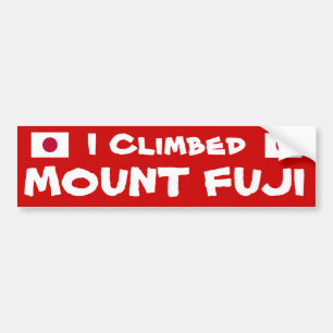 I Climbed* Mount Fuji Bumper Sticker