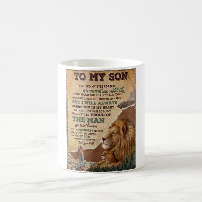 I Closed My Eyes For But A Moment - Dad To Son  Coffee Mug (Center)