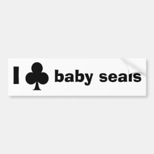 I club baby seals bumper sticker