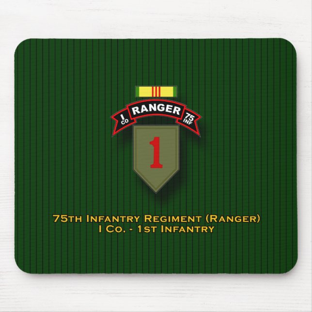 I Co, 75th Infantry - Ranger - 1st Inf - Vietnam Mouse Mat (Front)
