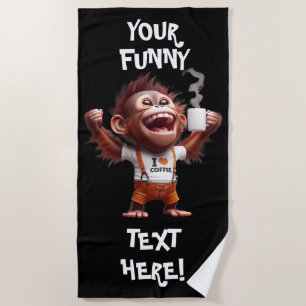 I ♥ Coffee Beach Towel